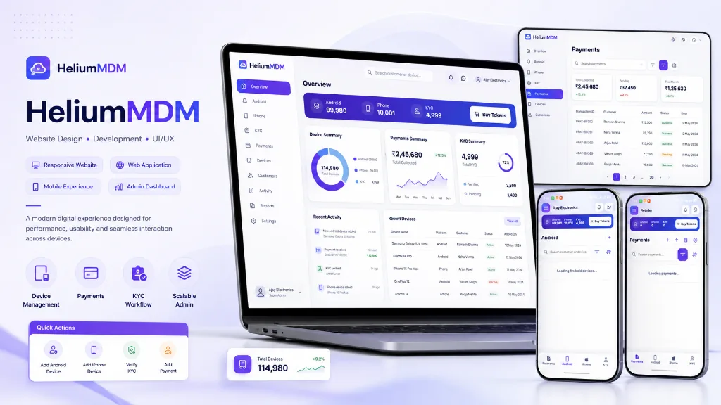 HeliumMDM Platform Fleet Management Console